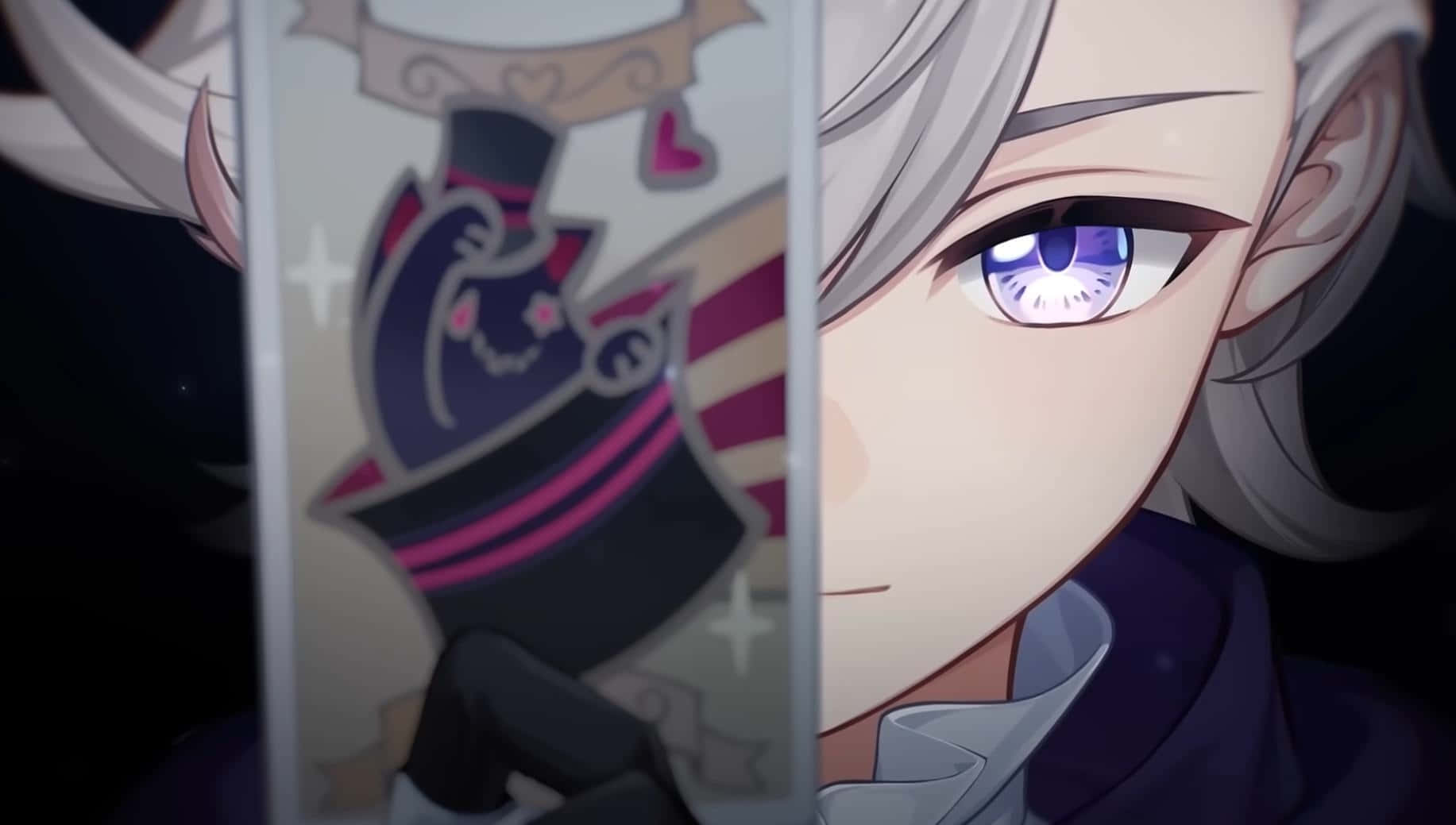 Reflejo De Personaje Animado En Espada Fondo de pantalla