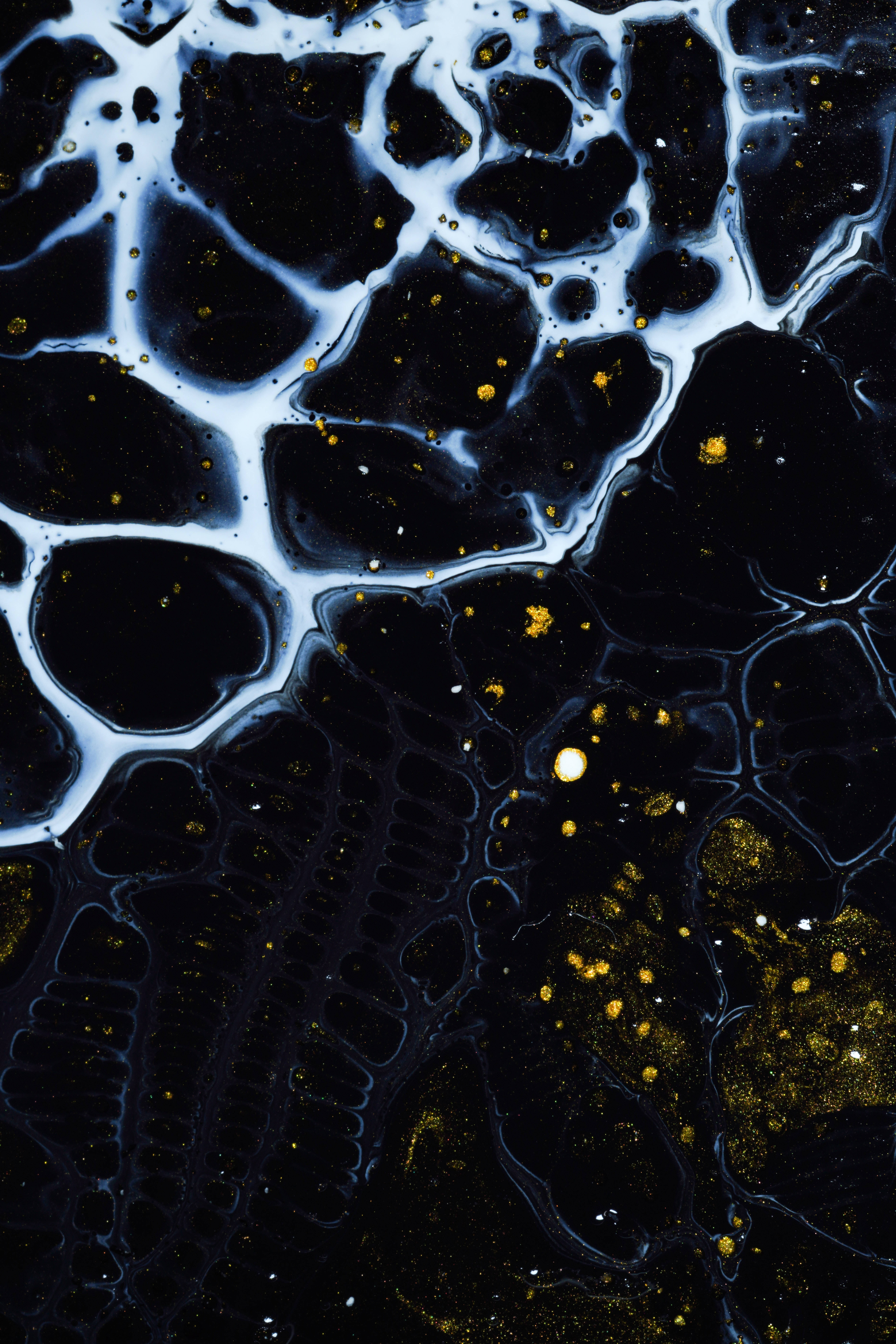 mørk marmor 4K flydende mønster Wallpaper