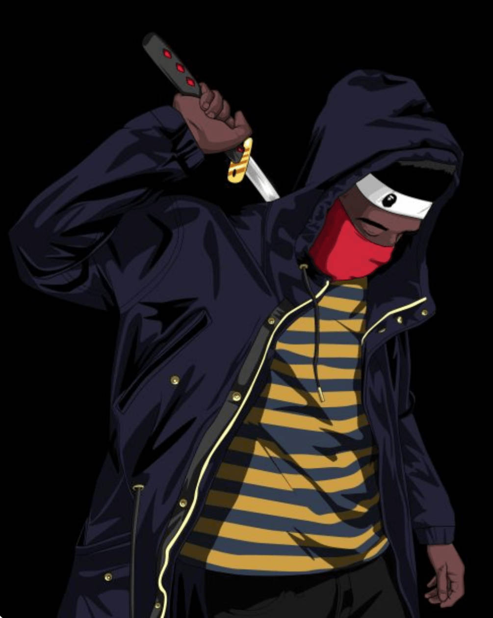 Dope Cartoon Anonieme Swag Achtergrond