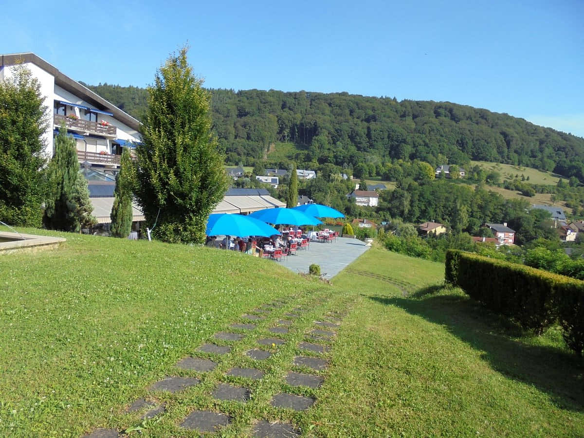 Echternach Bakkeutendørs Kafé Bakgrunnsbildet