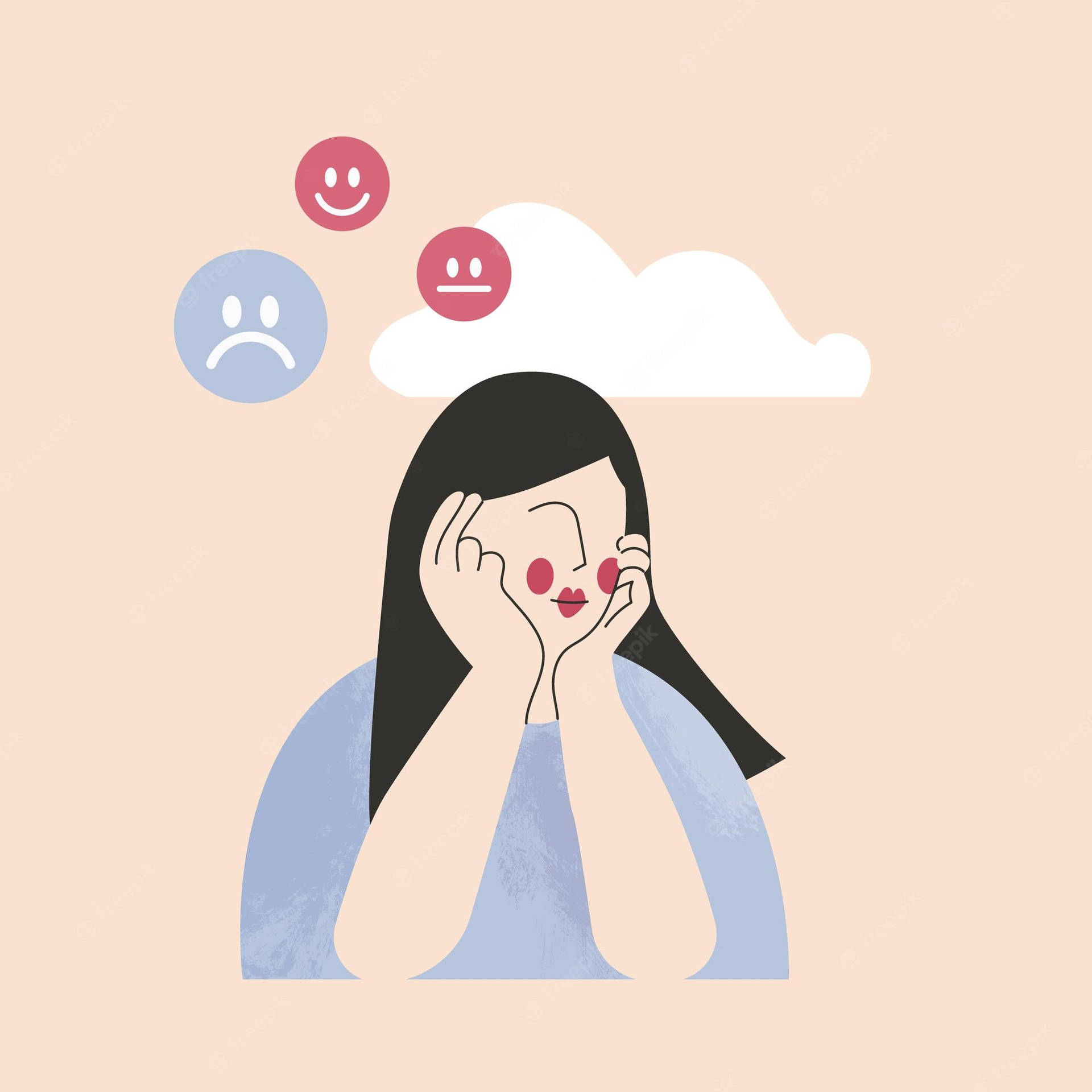 Ilustración De Desconexión Emocional Fondo de pantalla