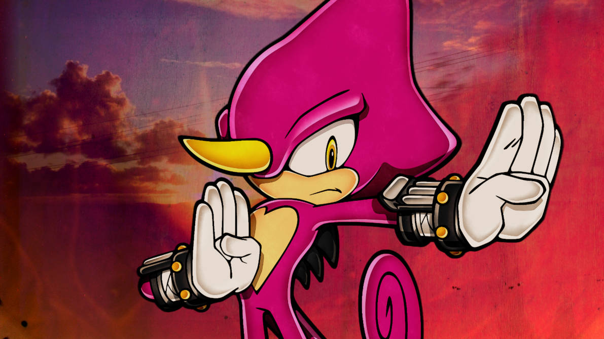 Espio Den Chameleon Rød Himmel Tapet Wallpaper