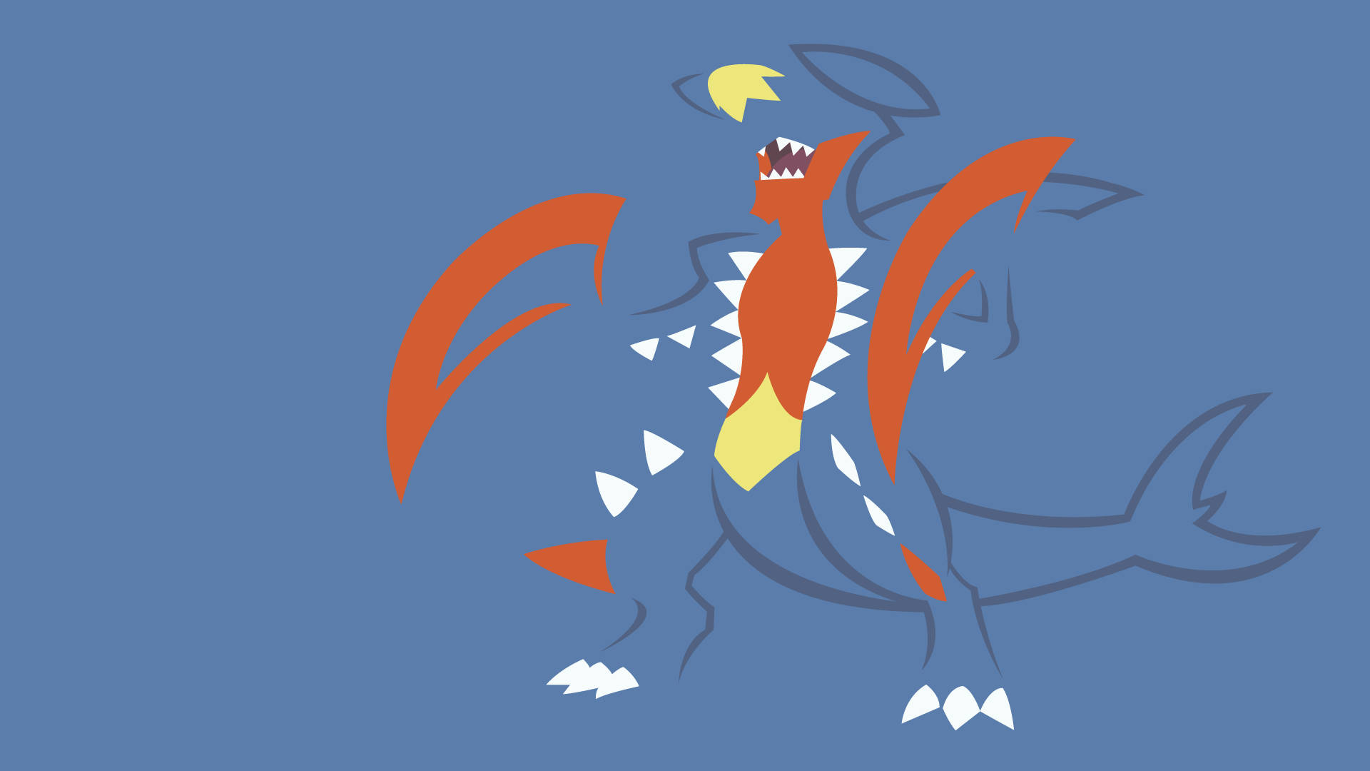 Minimalistischegarchomp Silhouette Wallpaper