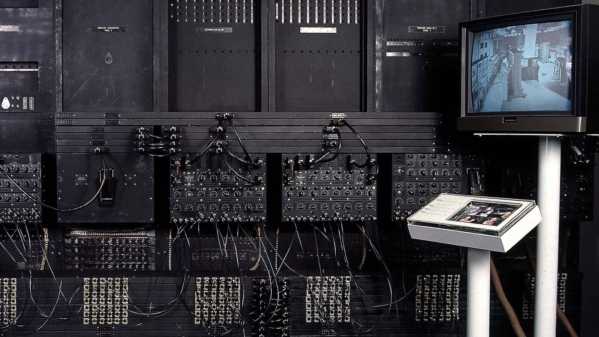 Unvecchio Monitor Per Computer Con Un'estetica Retrò. Sfondo