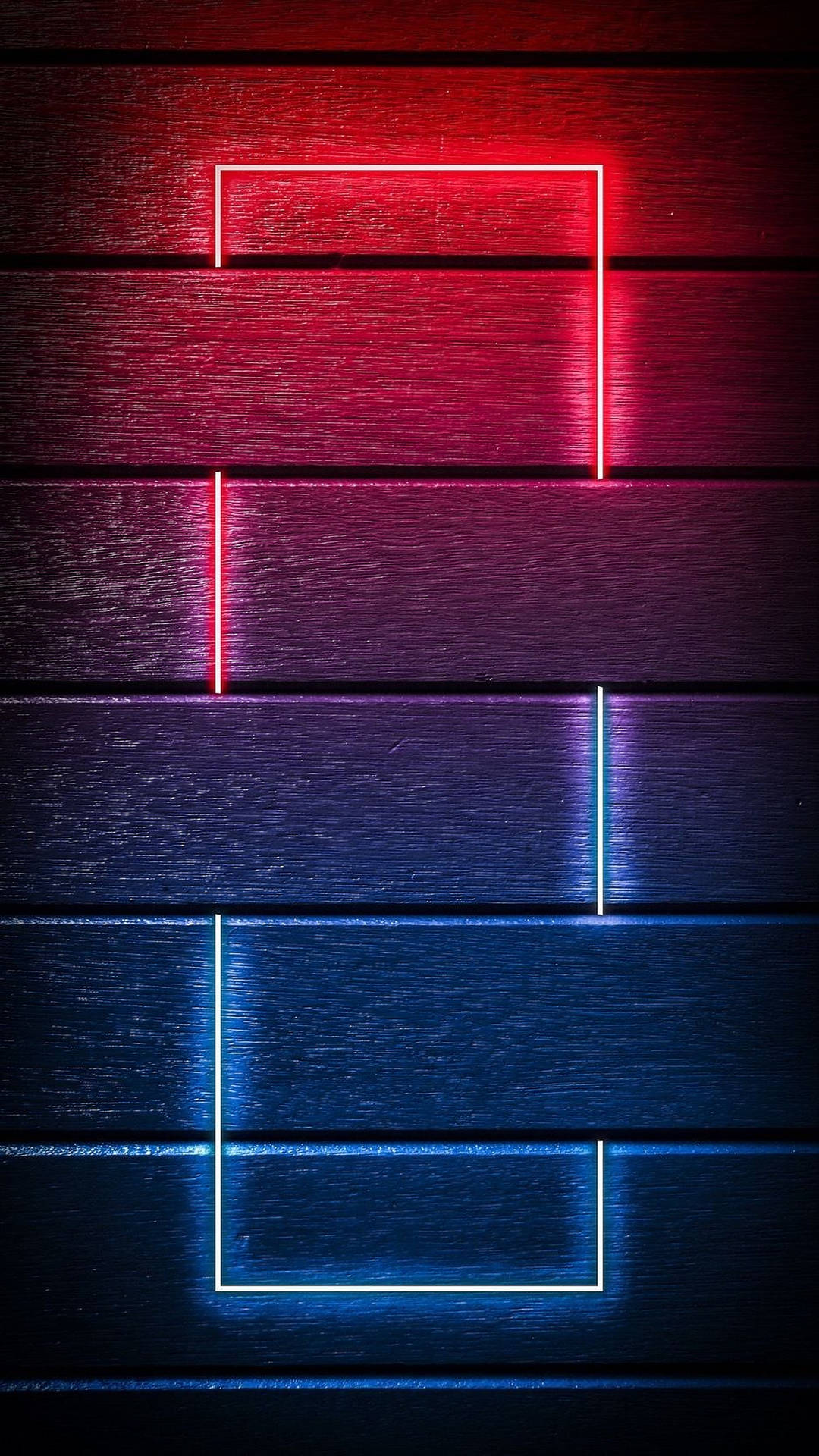 Rød Og Blå Neon Led Lys Wallpaper