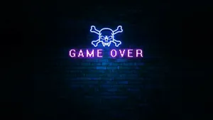 Neonljusen Game Over Wallpaper