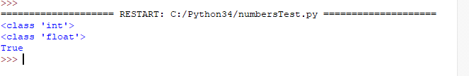 python numbers, determining type of a variable example