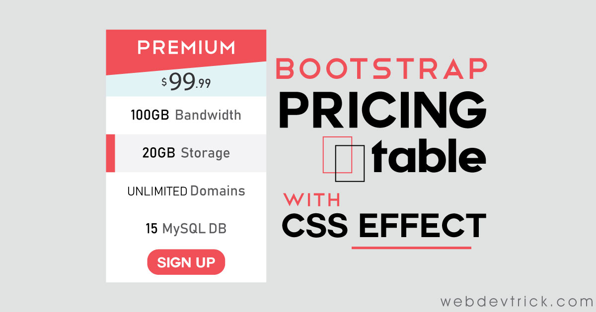 bootstrap pricing table bootstrap pricing table