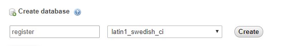 create database in phpmyadmin