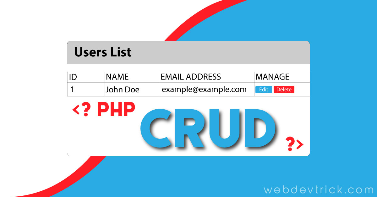 crud php mysql example and source code crud php mysql example and source code