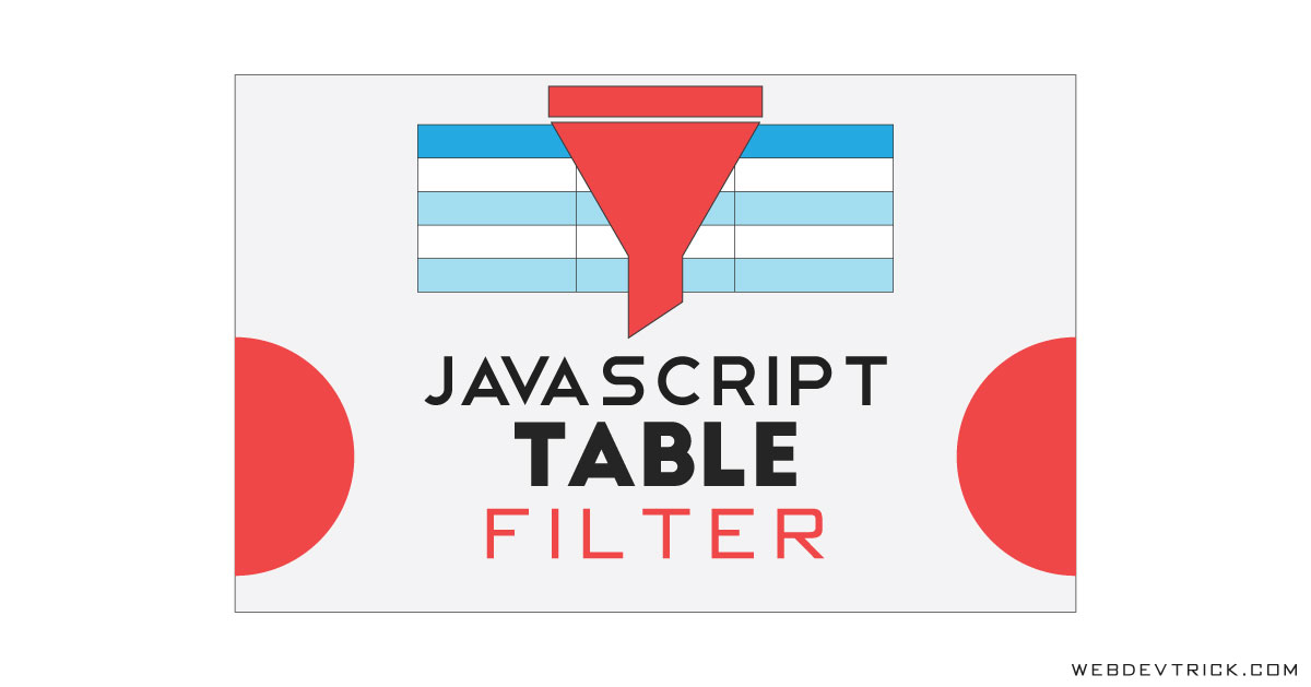 html css javascript table filter html css javascript table filter