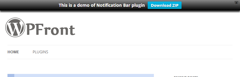 افزونه WPFront Notification Bar