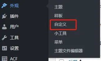 - Well建站 | 唯二建站 WP-外观-自定义