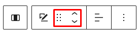 Block moving tool in the Comment Edit Link Block