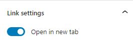Link settings in the Comment Edit Link Block