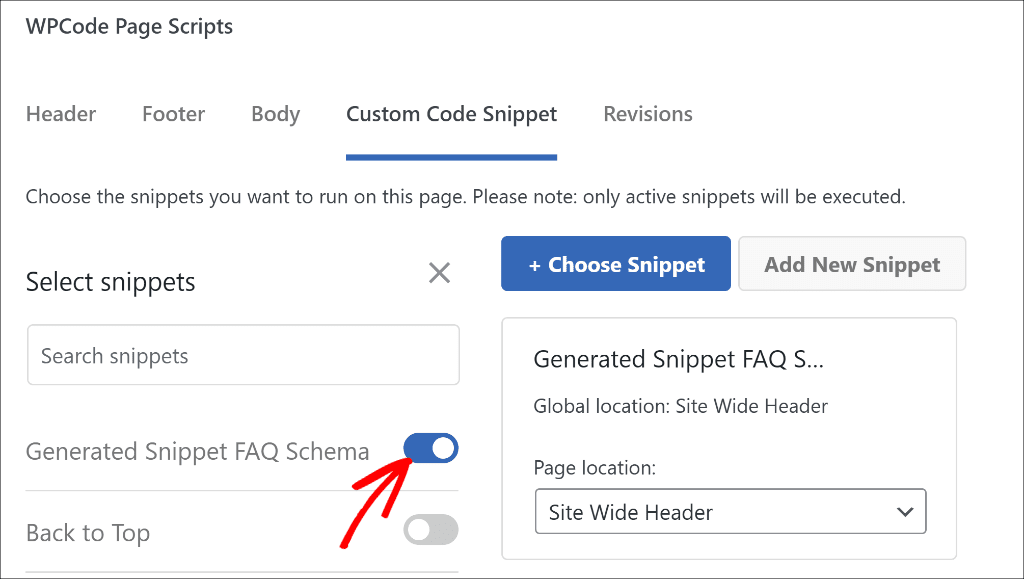 Select FAQ schema snippet