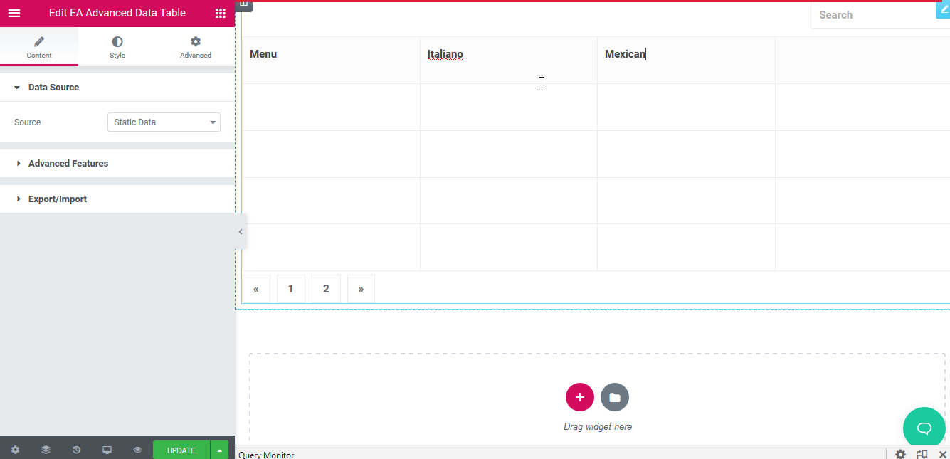 How To Create Large Data Tables For WordPress using EA Advanced Data Table for Elementor 2