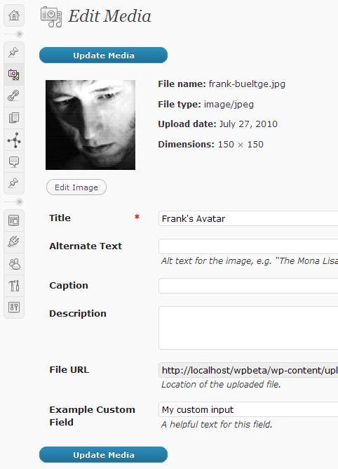 Plugin To Add Custom Field To An Attachment In WordPress