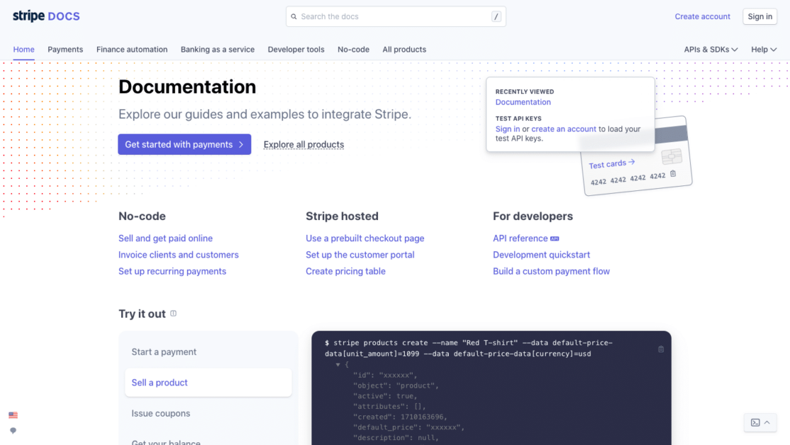 StripeDocs - WPForms Seeking answers for Stripe features in the documentation