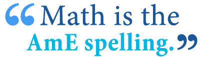 math versus maths 
