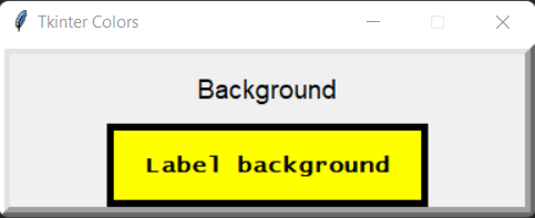 Tkinter Background Colour