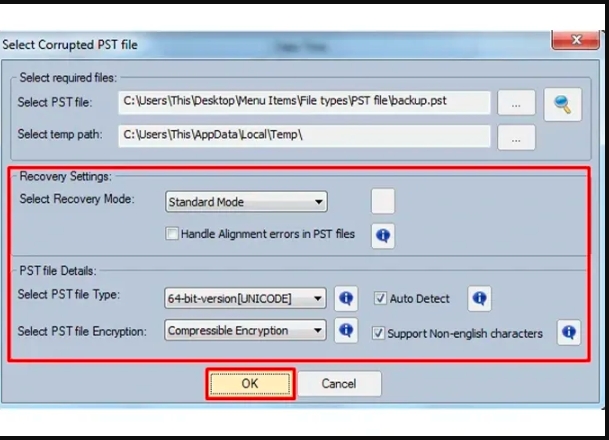Choose Recovery Modes and other options. Click OK.