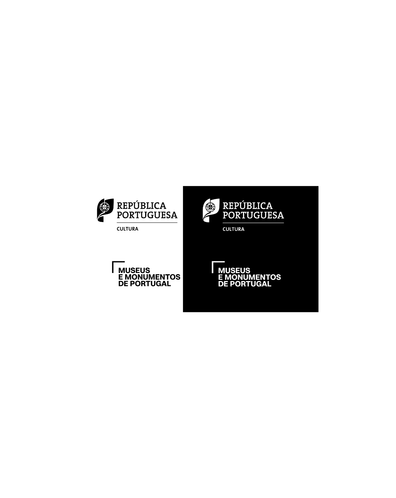 Republica Portoguesa Cultura and Museus e Monumentos de Portugal Logo