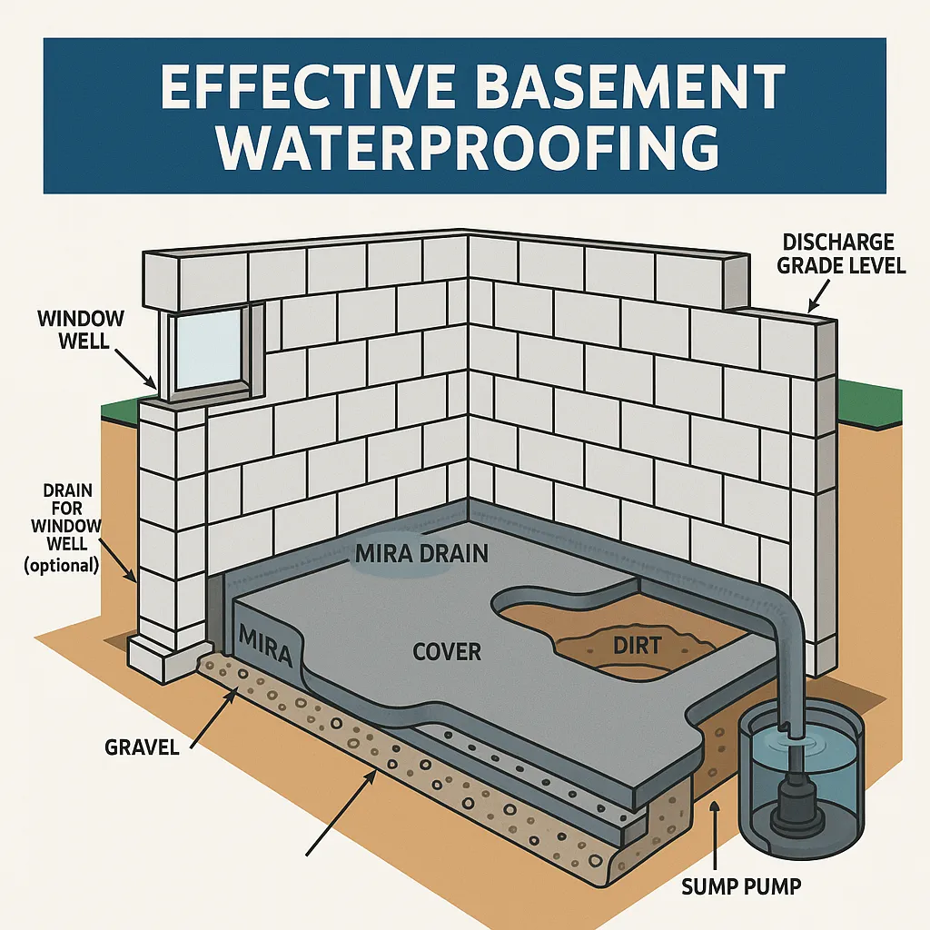 Basement waterproofing in Englewood Cliffs NJ