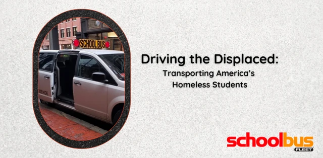 A display of a mini van representing the transportation of homeless students.