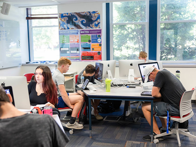 Students in computer lab