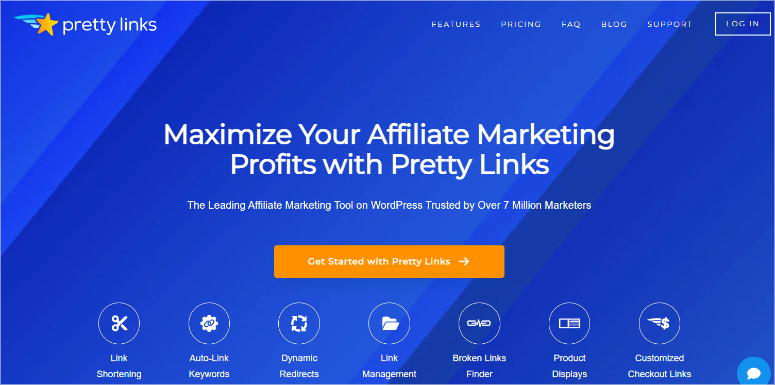 pretty-links-homepage - IsItWP - Rilevatore gratuito di temi WordPress homepage di pretty links