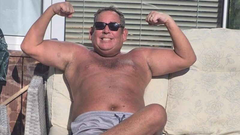 Man on sun lounger