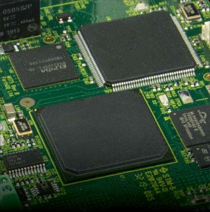Printed circuit board module, appearing to be an embedded industrial or audio networking solution