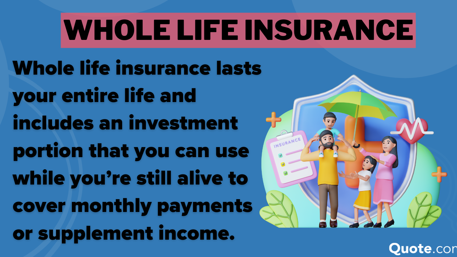 whole vs. term life insurance: whole life insurance definition card whole vs. term life insurance: whole life insurance definition card