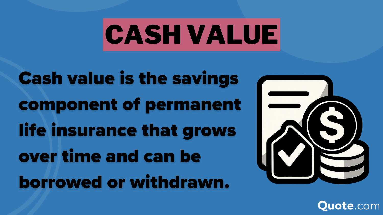 Cash Value Definition Card: Top 20 Reasons to Buy Life Insurance Cash Value Definition Card: Top 20 Reasons to Buy Life Insurance