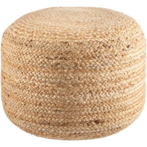 Budapest Beige Jute Pouf by Livabliss