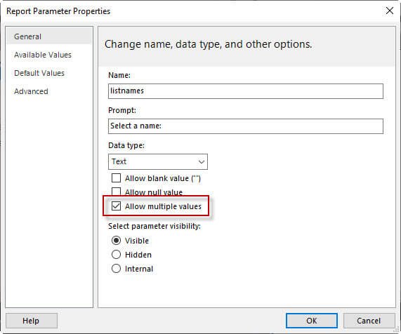 Allow multiple values
