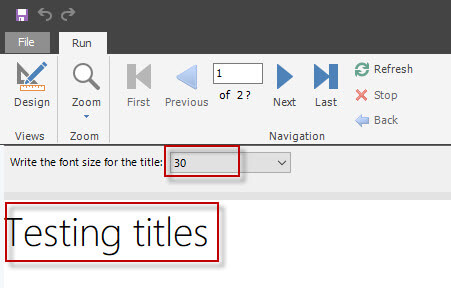 Power BI Report Builder Parameters tutorial - Testing the parameter