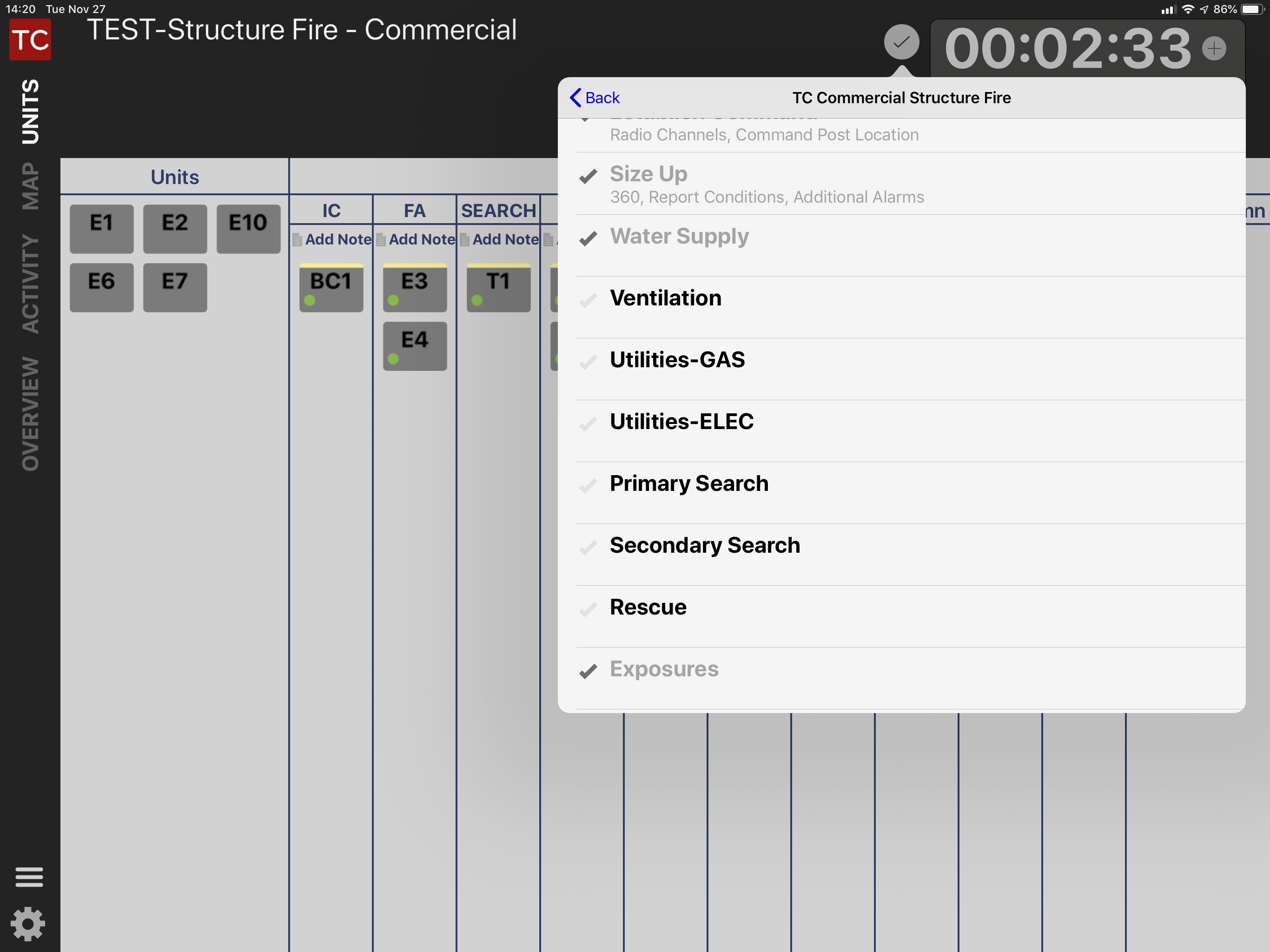 Checklists for Modern Day Firefighting