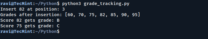 Python - Grade Tracking System