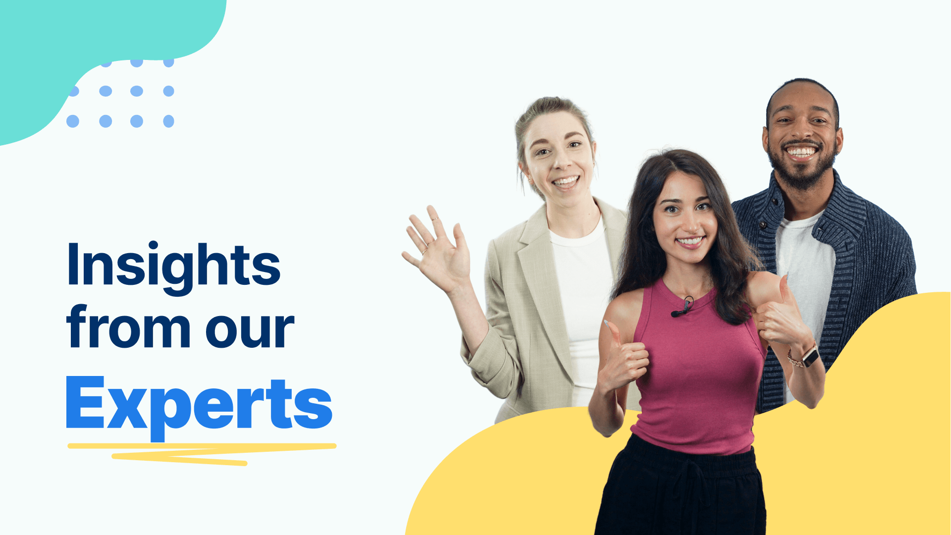 A WebFX employee on a call at their desk with a blue bubble saying insights from our experts