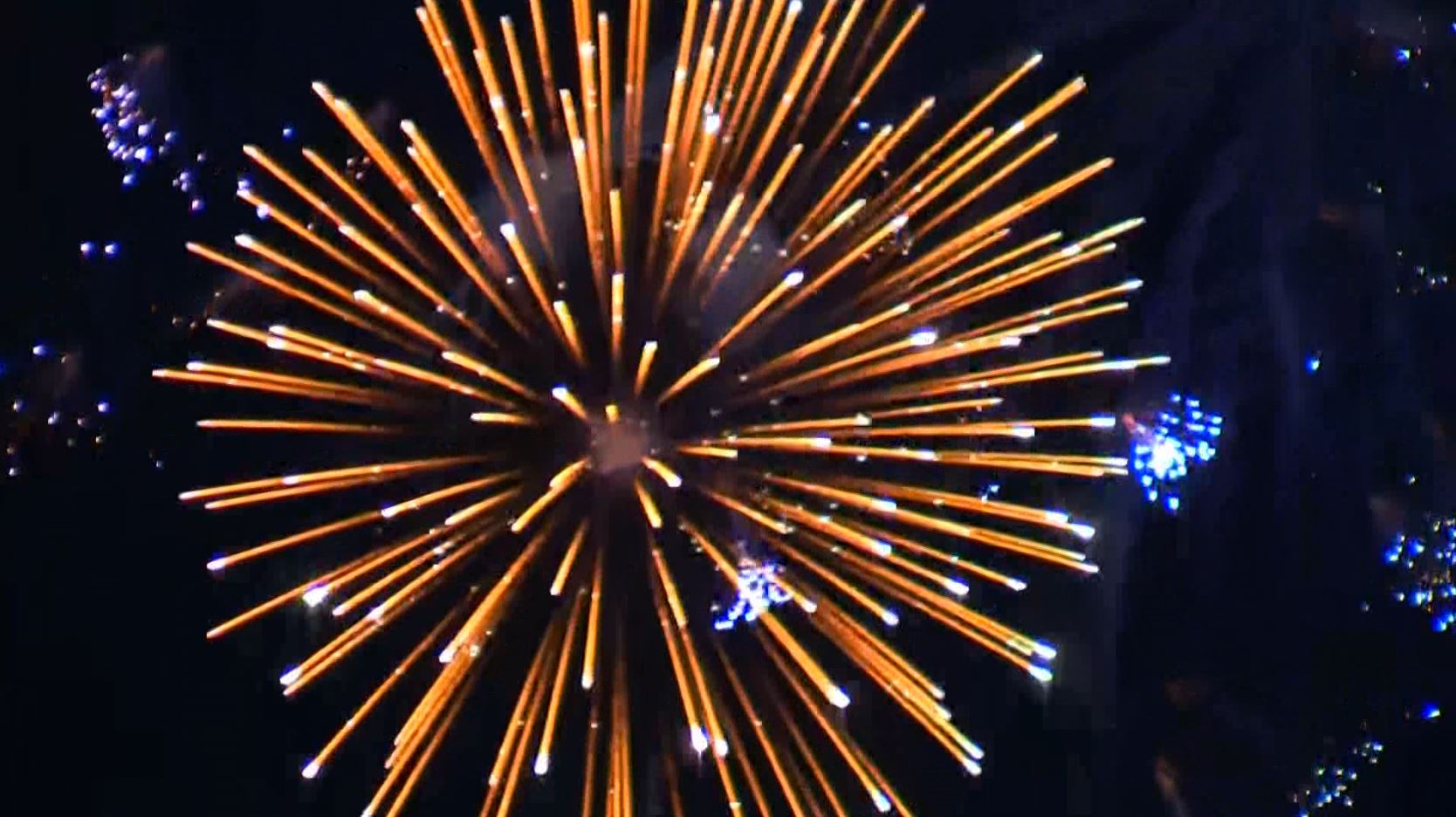 Fireworks in downtown Rochester