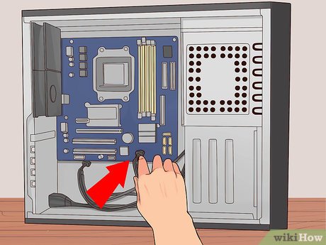 Step 10 Sambungkan kabel power supply dengan motherboard.