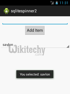  sqlite spinner process