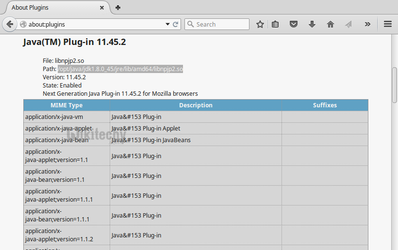 Java support in firefox