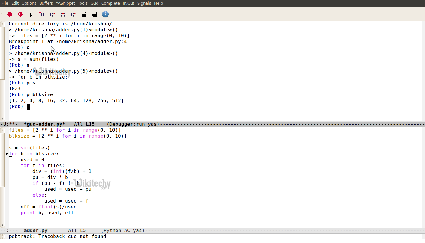  command-to-debug-python-program
