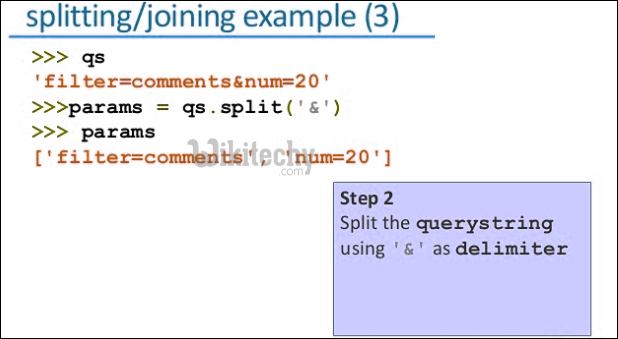 python splitting joining example