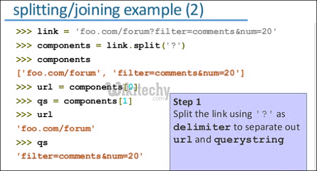 splitting joining example python