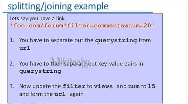 splitting joining example