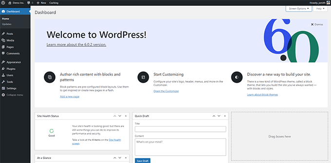Panoul de administrare WordPress Panoul de administrare WordPress